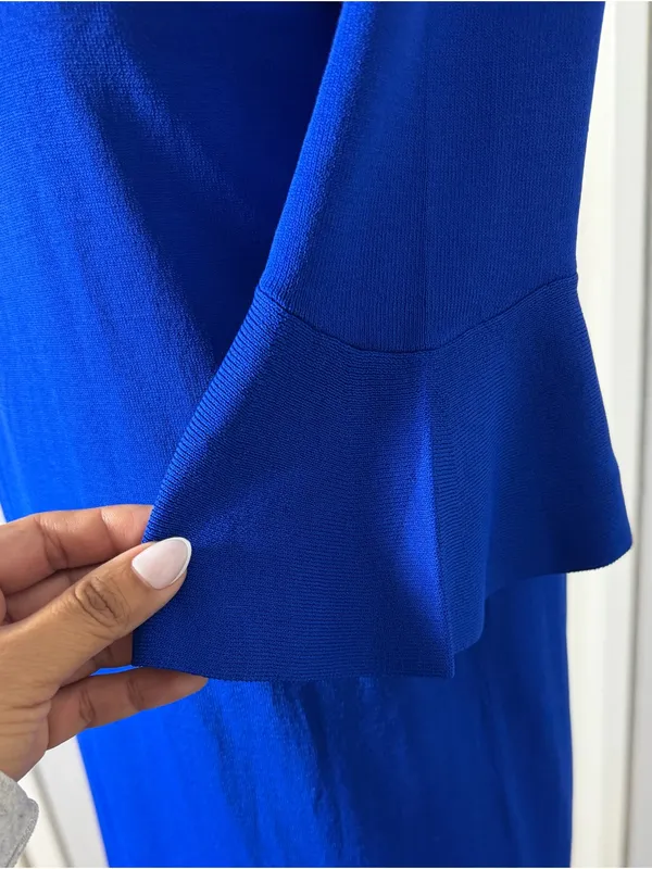 COS Royal Blue Bell Sleeve Mini Dress - Image 6