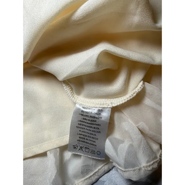 Jacquie the Label Cream Floral Babydoll Mini Dress Sz Large Bridal Indie Sleeze - Image 9