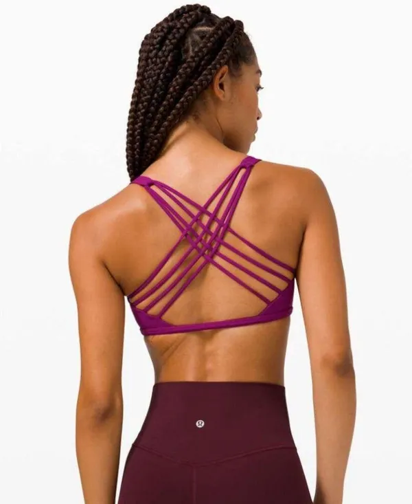Lululemon Free To Be Bra in Deep Fuchsia Size 4 - Image 2