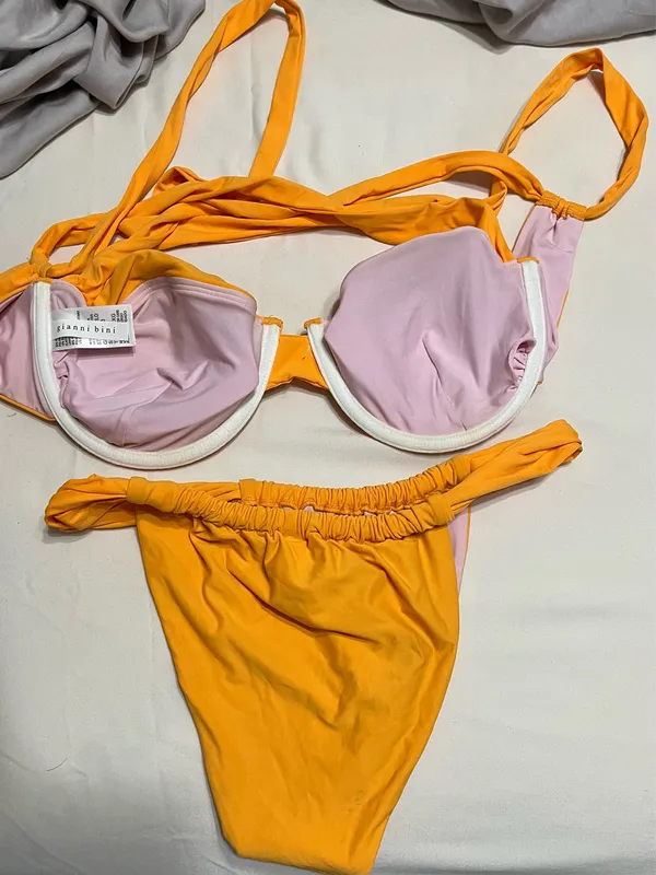 Swimsuit Gianni Bini bikini top and bottom . orange - Image 3