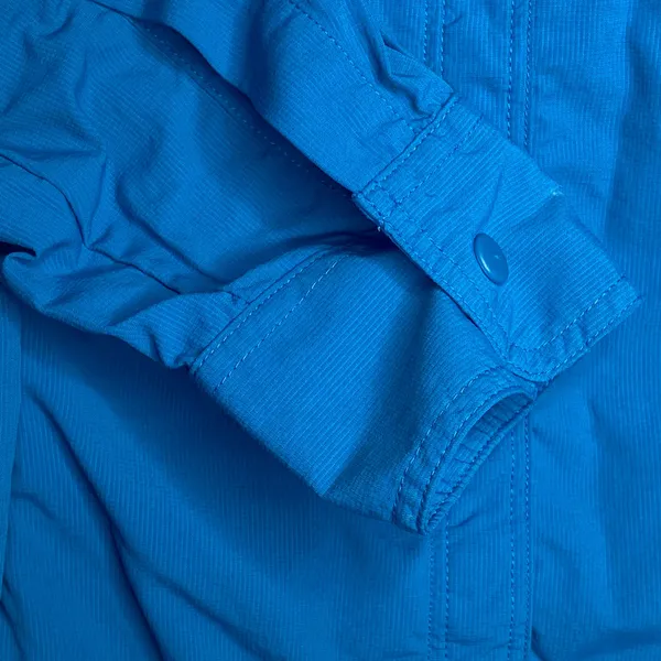 L.L. Bean Blue Windbreaker Long Sleeve Shirt Small Regular - Image 4