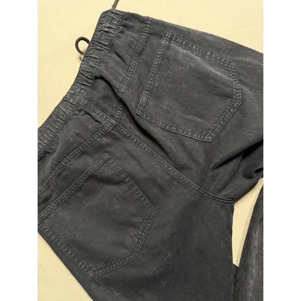 Aerie Acid Washed Joggers Distressed Charcoal w/ drawstring, Small NWOT (E9) - Image 11