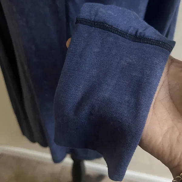 We The Free Purple Cosmo Cowl Neck Blue Sapphire Long Sleeve Off Shoulder Tunic - Image 13
