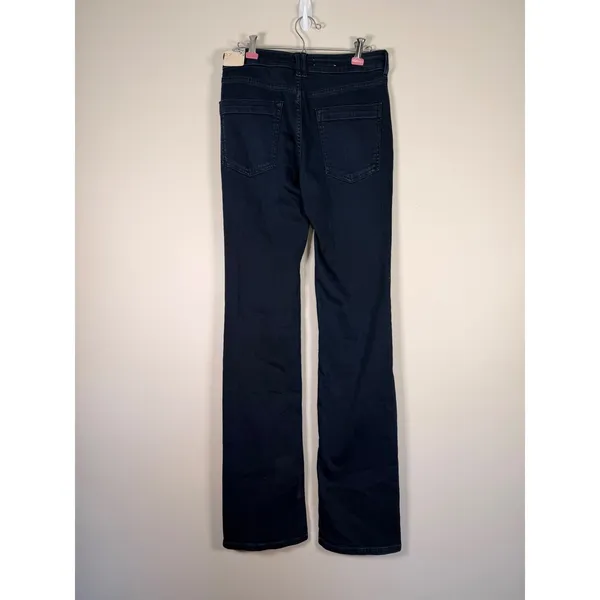 Pilcro‎ Anthropologie High-Rise Flare Jeans Dark Indigo Patch Pocket Size 27 NEW - Image 7