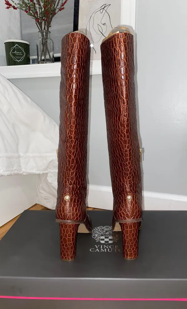Vince Camuto Knee Leather Boots - Image 4