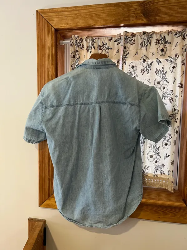 Vintage Jordache Denim Chambray Button Down Shirt - Image 3