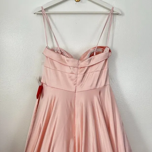 MAC DUGGAL Bow Sweetheart Strapless A Line Gown Prom Dress in Blush Size US 6 - Image 12