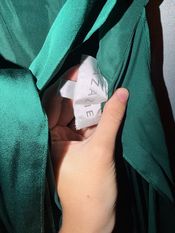 Azazie Bridesmaid Dress Emerald - Image 4