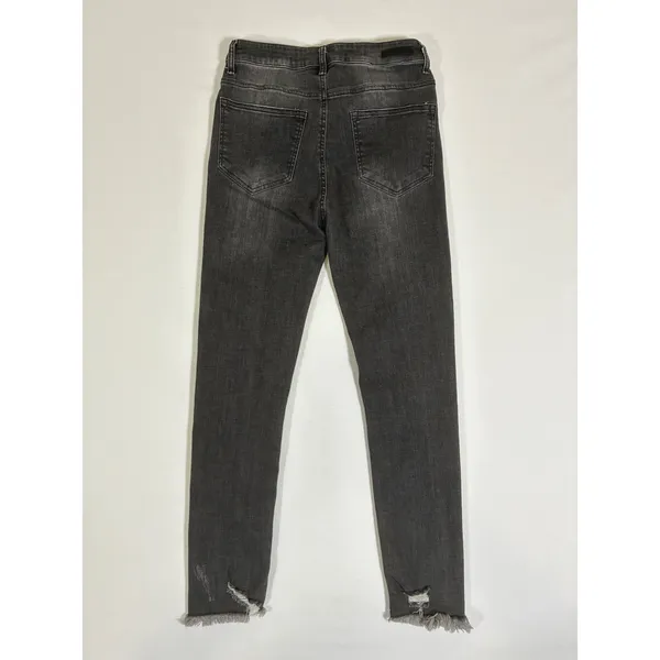 Risen Los Angeles Womens 27/5 Faded Black High Rise Distressed Skinny Jeans - Image 2