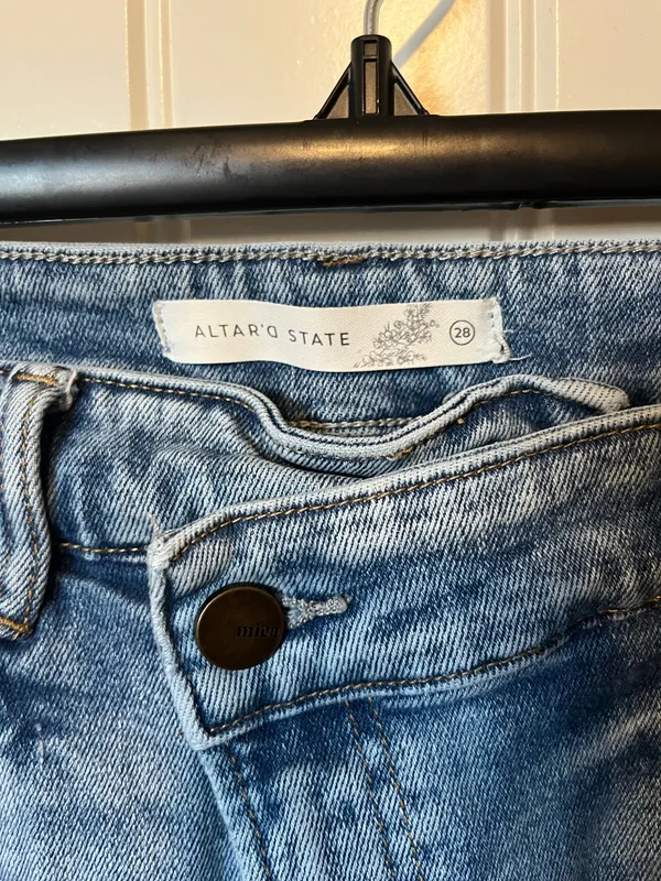 Altar'd State Distressed Blue Jeans - Image 2