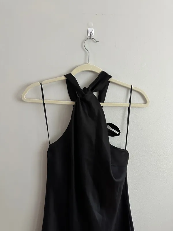 Topshop Black Halter Mini Dress - Image 5