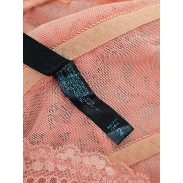 Torrid Orange Romantic Boudoir Bridal Cottage Lingerie Feminine Lace Bra Plus 2X - Image 5