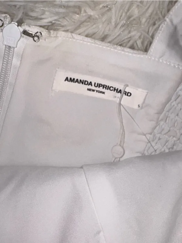 NEW Amanda Uprichard Martini Floral Jacquard White Romper Sz S - Image 7