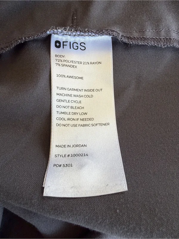 Figs Rafaela Scrub Top Charcoal Size XXL - Image 7