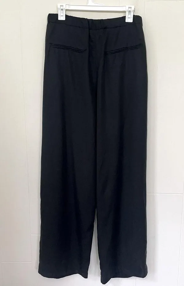 Terea NEW Black Pleated Trousers Dress Pants ~ 100% Lyocell ~ NWT Size L - Image 2