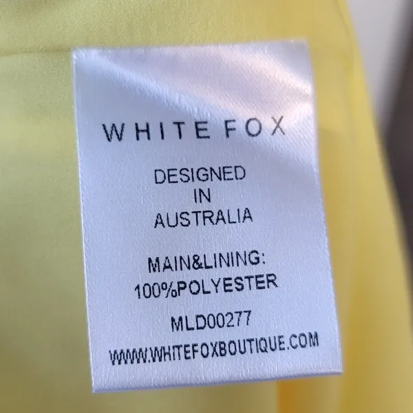 NWT! White Fox Yellow Lemon The Last Goodbye Mini Skirt M - Image 5