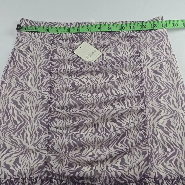 Free People NWT Women's Romi Mesh Mini Skirt In Zebra Combo Size Small‎ - Image 9