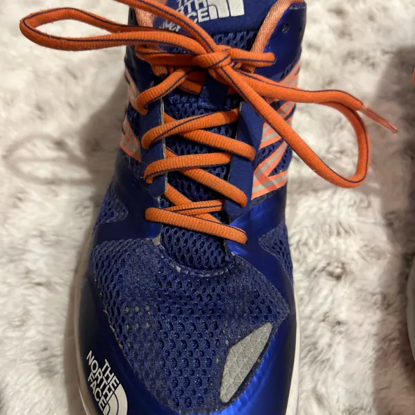 North Face Hyper-Track Guide running shoes blue and coral - Image 8
