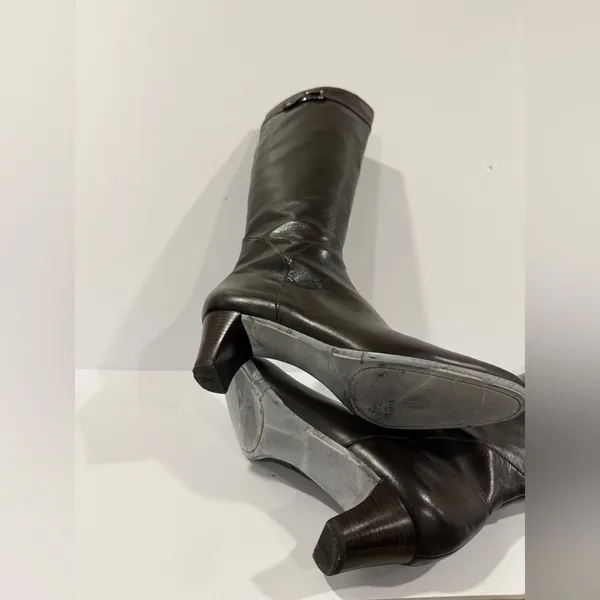 Cole Haan dark brown espresso Leather Knee-High Boots Women’s 7 B Made in Brazil - Image 4
