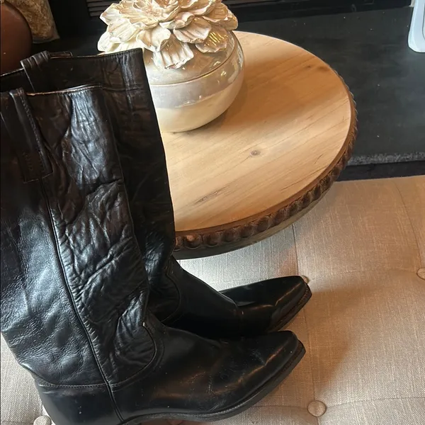 FRYE True Vintage Black Label | Original Black Billy Pull On Deco Stitch Boots - Image 3