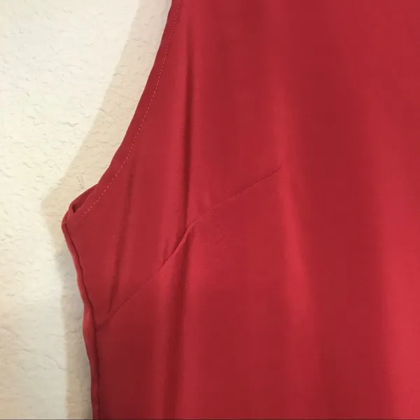 Vintage Shift Dress V-Neck‎ Handmade Pleats Sleeveless Summer Colorful Bright - Image 5