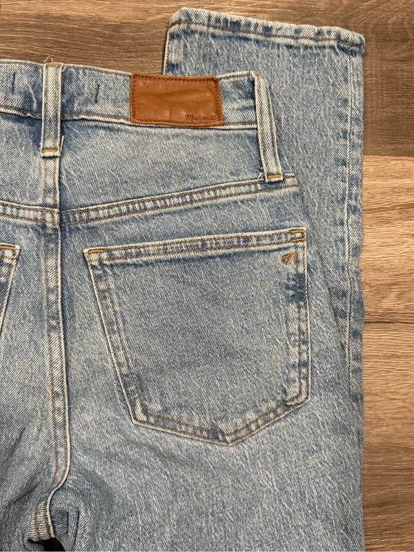 Madewell The Perfect Vintage Jean Womens Light Wash High Rise Straight Leg Sz 23 - Image 11