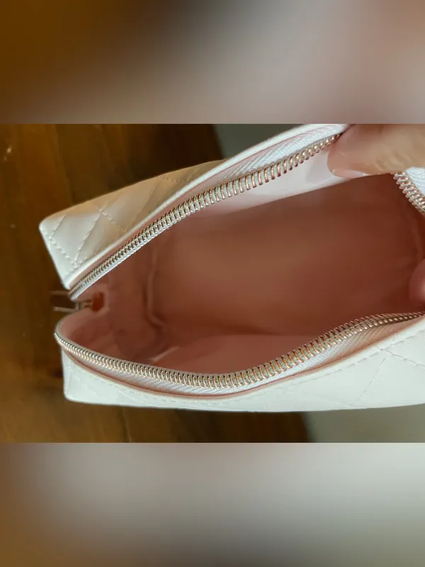 New Bath & Body Works Blush Quilted Cosmetic Pouch - Image 4