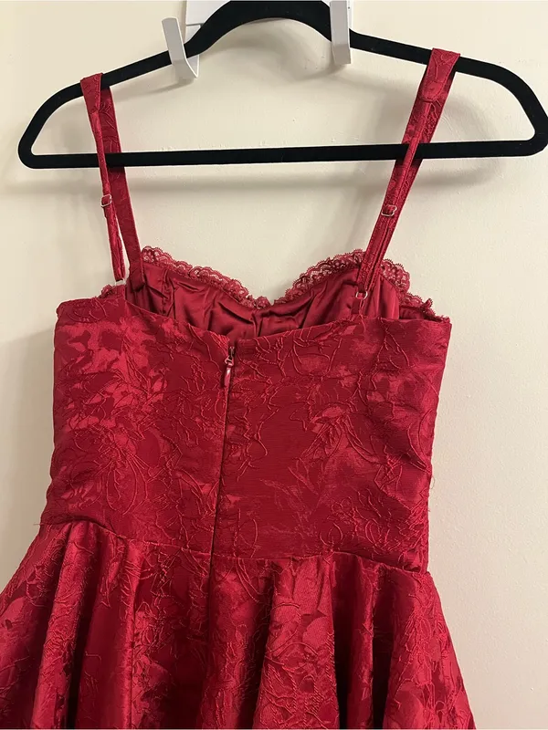Babyboo Emelie Playsuit Mini Dress in Red Size Small - Image 6