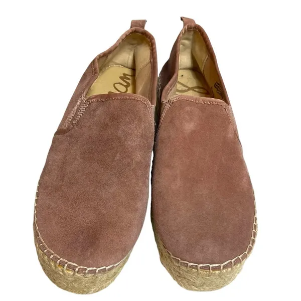 Sam Edelman Cardin suede platform espadrilles pink‎ Sz 10 - Image 2