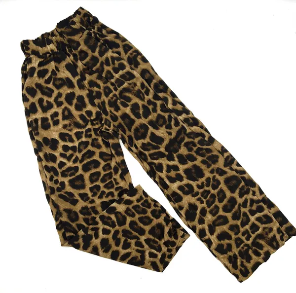 Two Pieces Leopard Set Animal Print Loose High Waisted Pants Flare Loose shirt trousers - Image 4