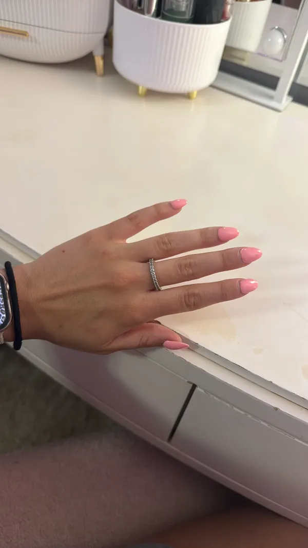 Silver Diamond Ring Size 8 - Image 2