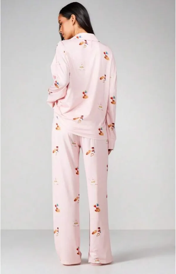 Missguided 🆕🎀Baby Pink “Brunch Club” Pajama Set - Image 4