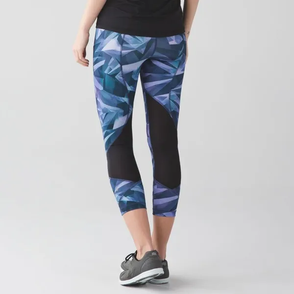 Lululemon Pace Rival Crop Pretty Prism Multi Leggings Athleisure‎ Gym Running - Image 2