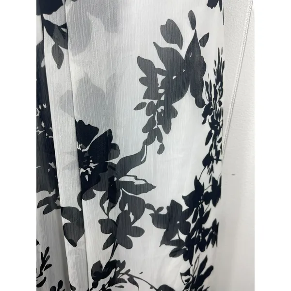 David’s Bridal Black White Floral Strapless Bridal Bridesmaid Party Dress 10 NWT - Image 6