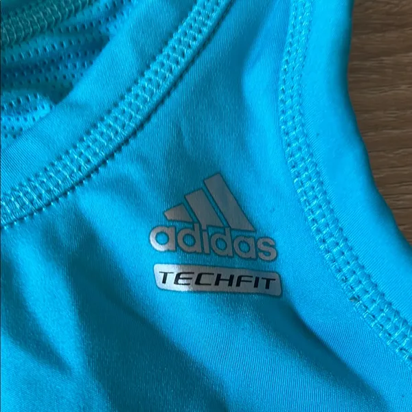 Adidas Aqua Blue Sports Bra - Image 2