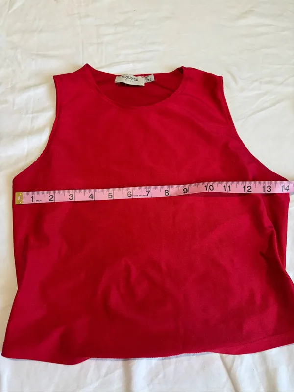 Flou Bright Red Sleeveless Tank Top Size undefined - Image 4