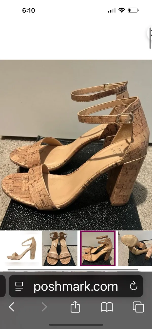 TARGET A New Day “cork-like” strappy ankle sandals - size 9.5 - Image 9