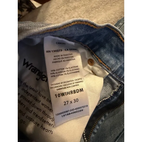 Wrangler Westward High Rise Bootcut Jeans Womens 27x30 Light Wash Denim 626 - Image 7