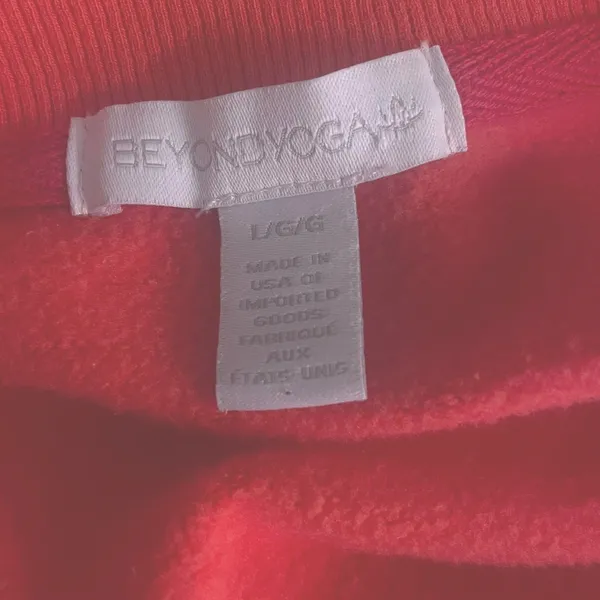 Beyond Yoga Cropped Sweater Large Orange Fall Pumpkin Workout Autumn USA Gym - Image 8