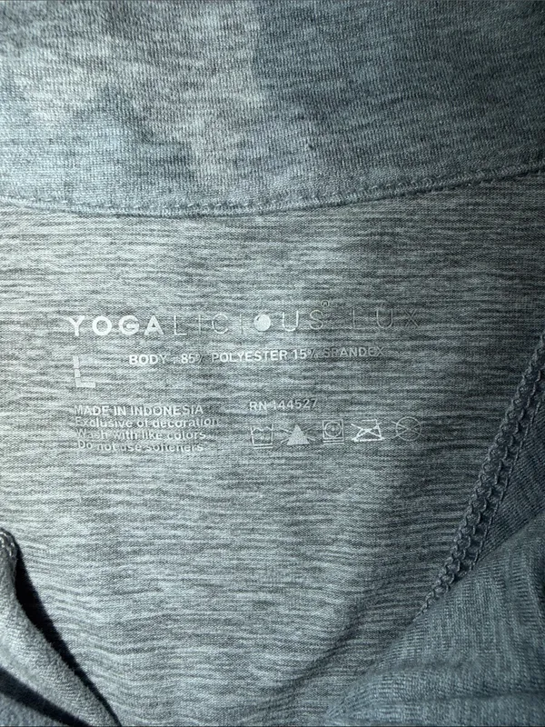 Yogalicious Light and Mid-Grey Camo Quarter-Zip Sweater - Image 2