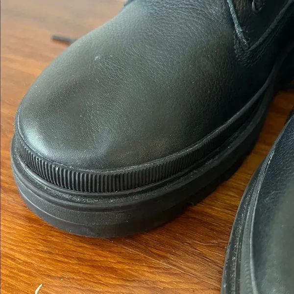 Timberland Ray City Black Combat Boots Lug Sole Leather Women’s 9.5 A2JNY - Image 12