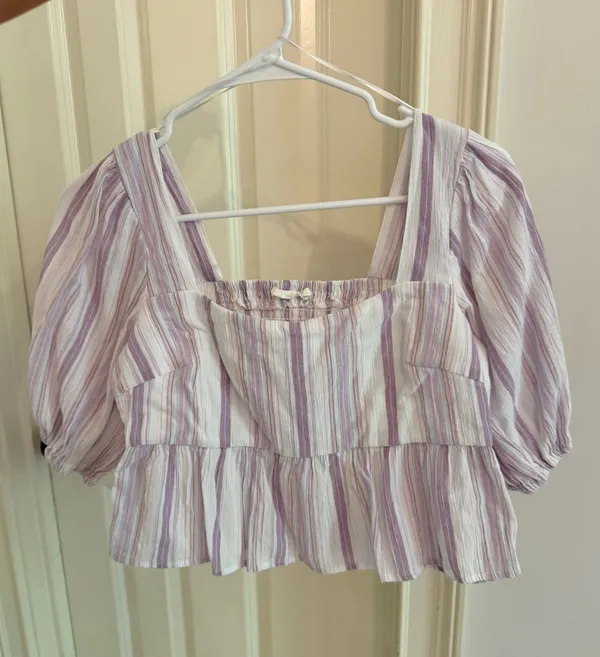 Boutique Top Short Sleeve Purple Size XS - Image 2