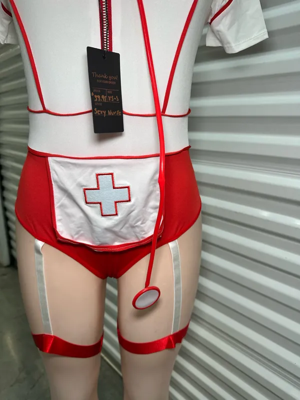 Nurse costume (different sizes Red Size undefined - Image 11