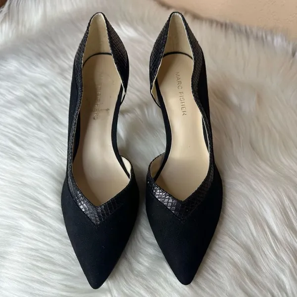 Marc Fisher 'Darnea' Black Pointed Toe Heels Size 5.5 - Image 2