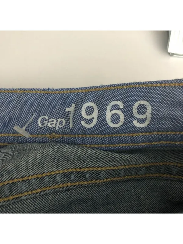 Gap 1969 Womens Real Straight Medium Wash Denim Jeans Size 28/6 - Image 5
