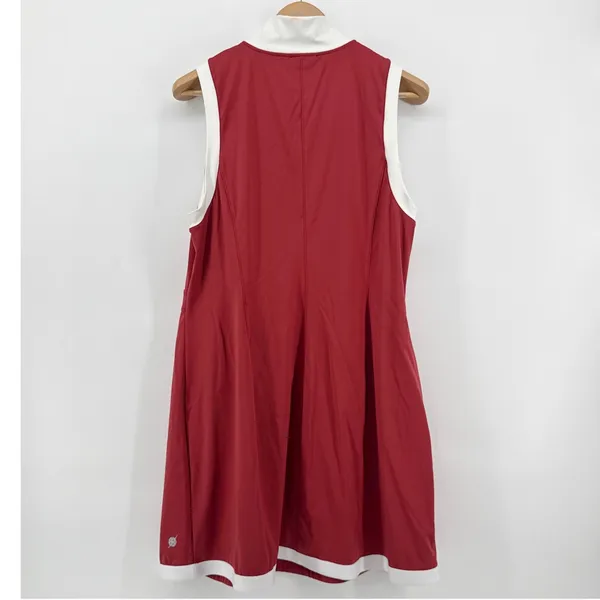 Aerie Pickletini Yasmin Zip Dress XXL Red White Sleeveless Pickleball Tennnis‎ - Image 7