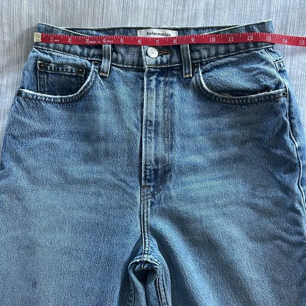 Reformation Stevie Ultra High Rise Jeans in Sydney Wash Sz 27 - Image 9