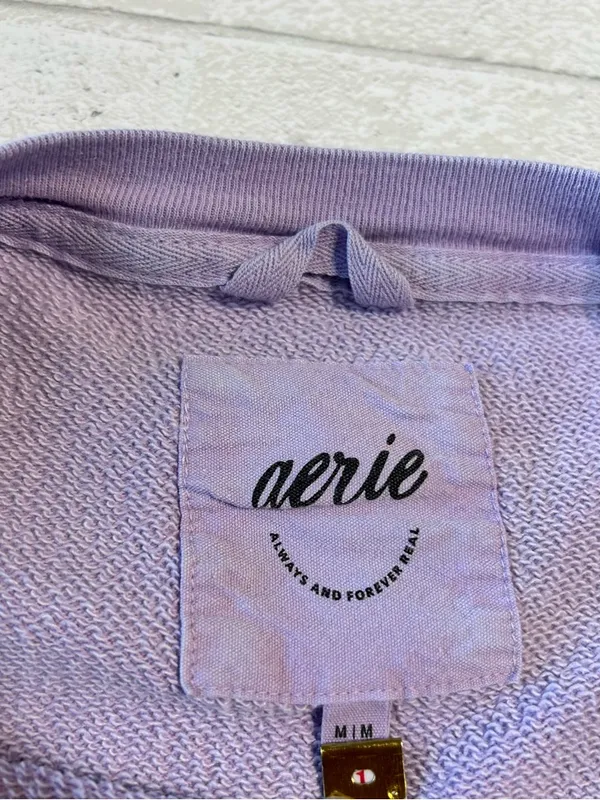 Aerie 'Keep It Real' Crewneck Sweatshirt Lavender - Image 3