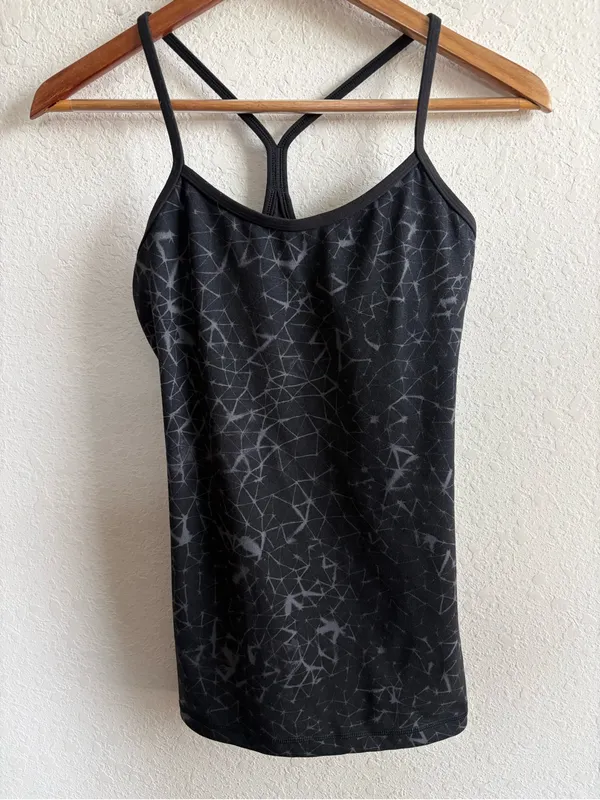Lululemon Power Y Tank Luon Star Crushed Coal Black Size 6 - Image 2