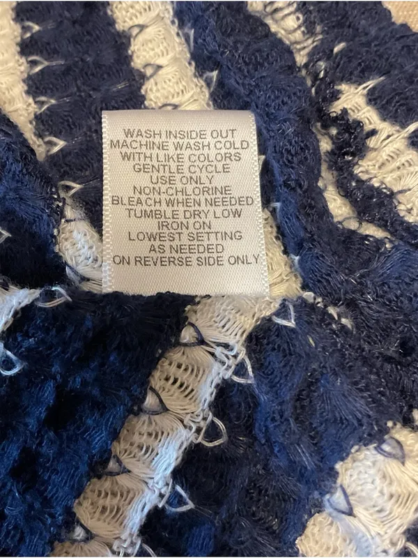 Closet Navy and White Striped Open-Front Cardigan - Image 7